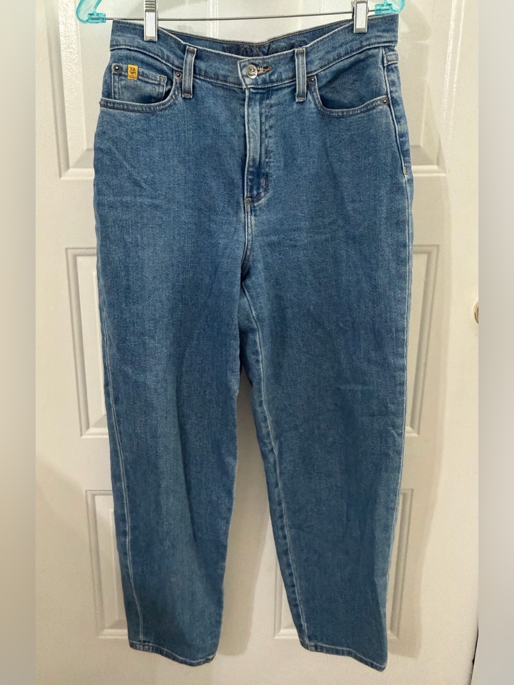 Yoga Jeans Harlow High Rise Relaxed Straight Jeans Medium Wash Size 28